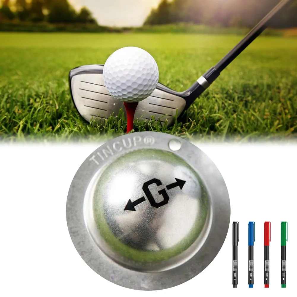 

Golf Ball Liner Multifuctional Stainless Golf Ball Line Liner Marker Template Alignment Tool Drawing Alignment Marks Sign Tools