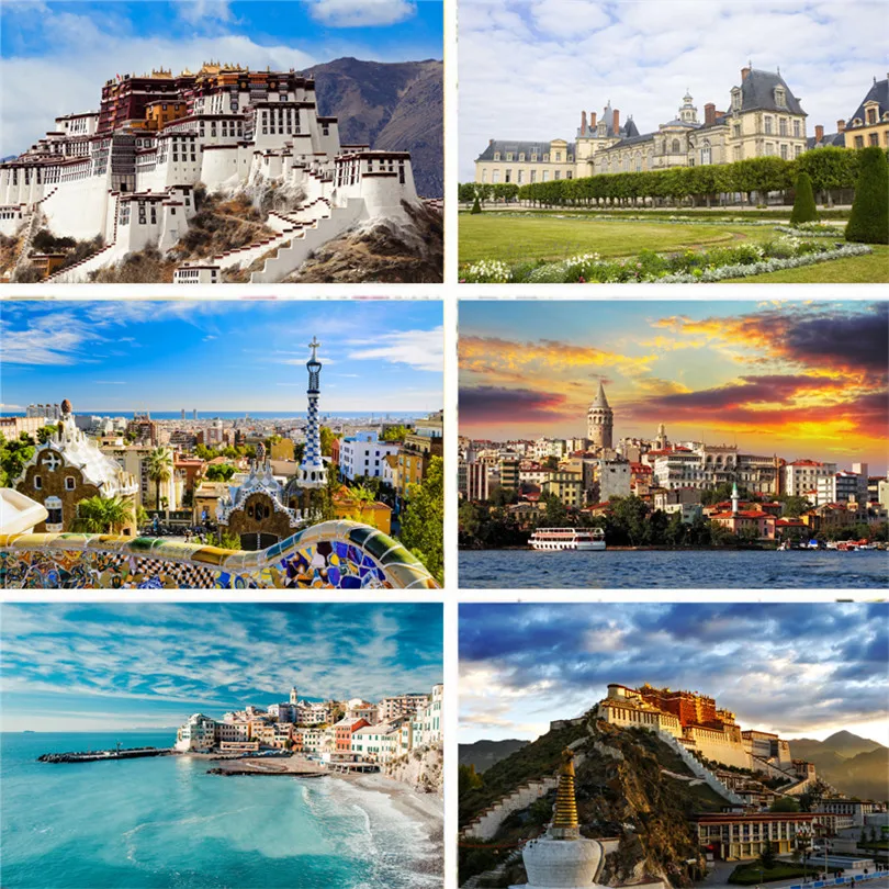 Виниловый фон Nitree реквизит для фотосъемки живописный путешествия Морской пейзаж