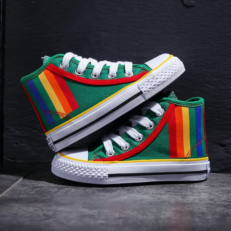 

Fashion Children Sneakers Casual Kids Sneakers New High Gang Canvas Girls Sneakers Breathable Boys Shoes High Quality Kids Shoes