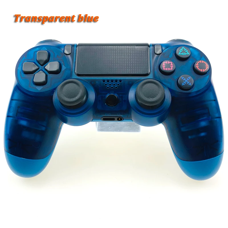 Transparent Blue Для беспроводного геймпада контроллер для Playstation Dualshock PS4 4 Bluetooth джойстик геймпады для PS4/PS4 Pro Silm PS3 PC Игры - Цвет: Transparent Blue