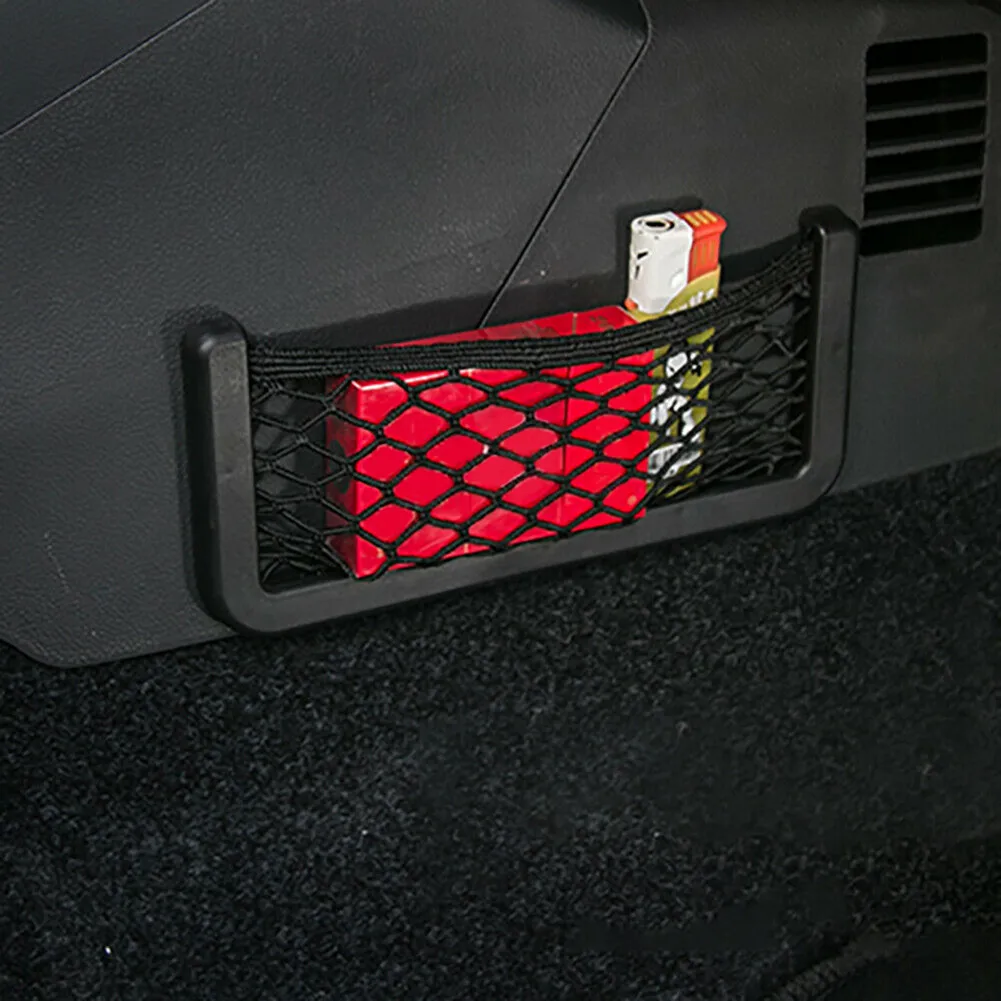

Elastic Storage Net Mesh Pockets Replacement Universal ABS Accessories Elastic nylon car side storage mesh mesh seat back pocket