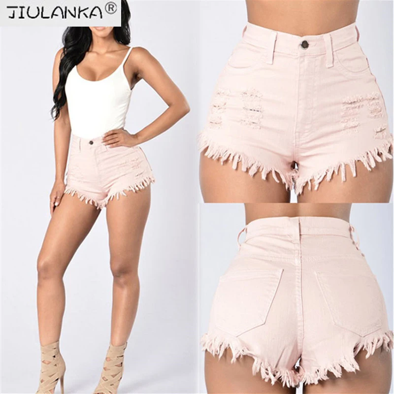 

Женские джинсовые шорты, джинсовые женские брюки с высокой талией для женщин, модные шорты, женская одежда, джинсовые брюки большого размер...