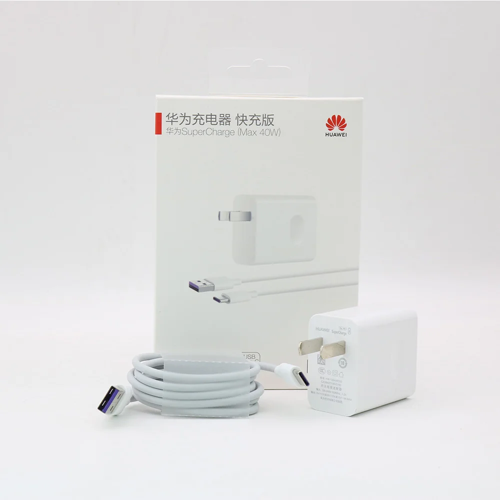 Оригинальное быстрое зарядное устройство HUAWEI 40 Вт 10 в/4 а 5 А кабель Type C P30 Pro Mate 20 X RS