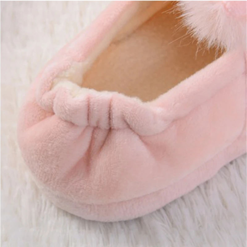 

Baby Winter Slippers Children Boys Girls Cute Cartoon Rabbit Slipper Kids Indoor Fur Warm Shoes Child Home Floor Shoes