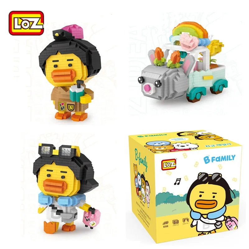 

LOZ Mini Blocks Cartoon Yellow Duck DIY Educational Toy Pet Rabbit Small Bricks Brinquedo Kids Gift Girl Present New Year 9267