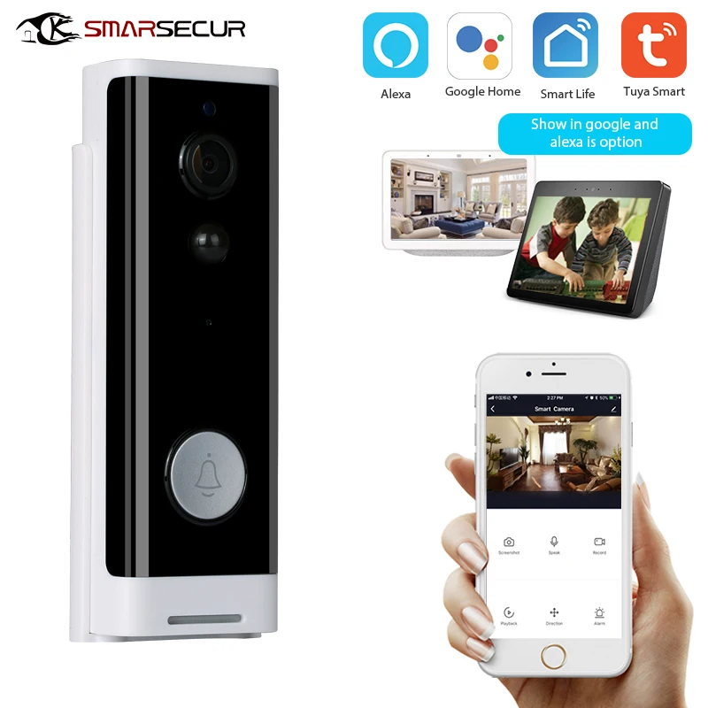 

Mini 2.0MP Tuya APP Doorbell Camera WIFI Security CCTV Camera Wireless 1080P Smart Home Video Intercom Doorbell IR Night Vision