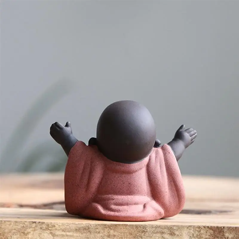 

Ceramic Maitreya Buddha Statue Maitreya Buddha Tea Pet Teahouse Ornaments Ceramic Home Decor Sculpture Plants Decoration