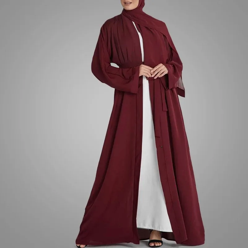 Кафтан, умеренное мусульманское платье в арабском Дубае, модная Женская Кардиган «абайя» robeS281