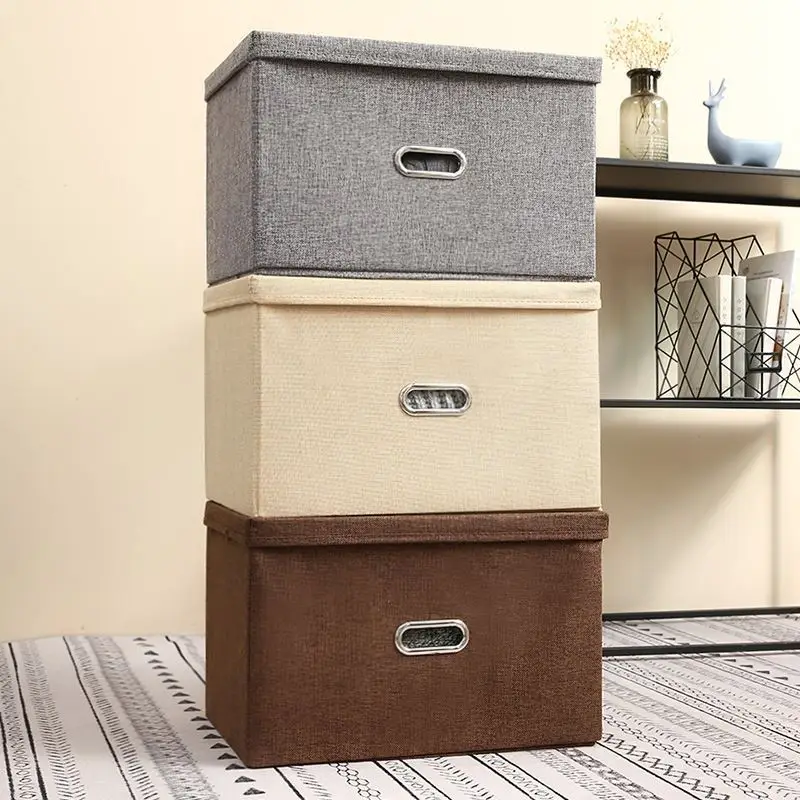 Foldabl органайзер для одежды из хлопка и льна Коробка Для Хранения нижнего белья с