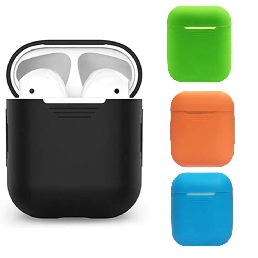 

Однотонный пылезащитный силиконовый чехол для наушников Apple Airpods