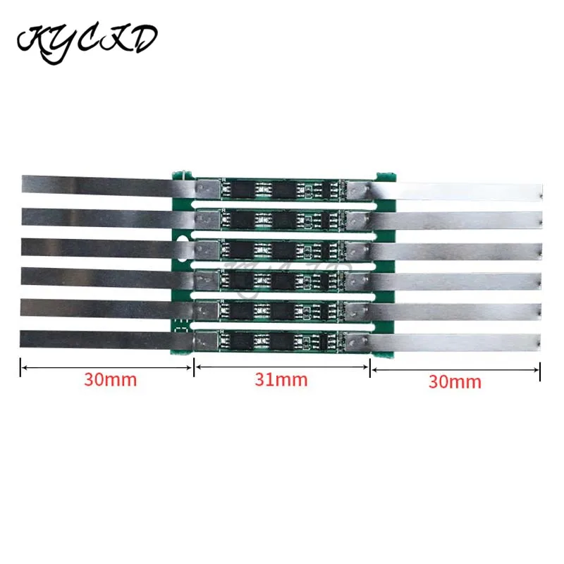 Защитная плата BMS 1S 3 7 в 5 А 18650 10 шт./лот с никелевой лентой для внешнего