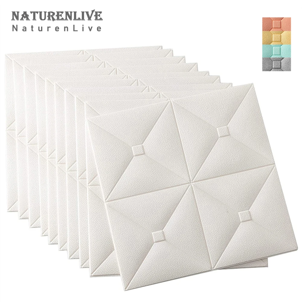 

3D Peel and Stick Wallpaper, 3D PE Foam Self Adhesive Wall Panels, Removable Stickers for Living RoomTV Wall and Home Decoration