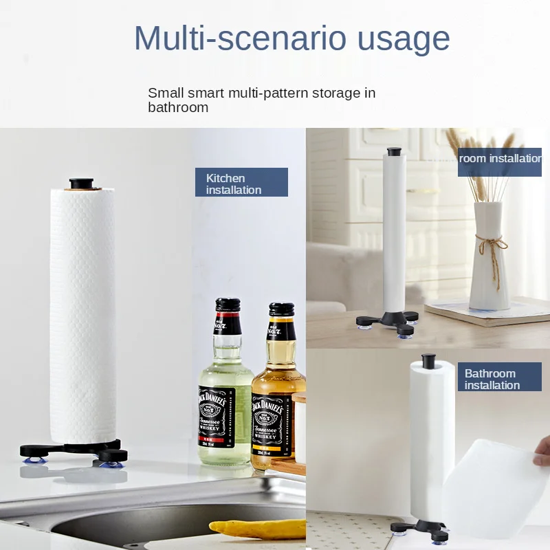 Простой держатель для кухонных рулонов бумажных полотенец с присоской подставка