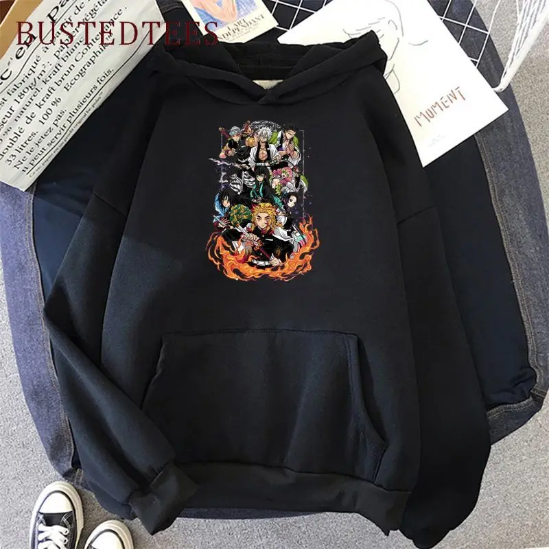 

Demon Slayer Kimetsu No Yaiba Autumn Winter Clothes Long Sleeve Hooded Pullovers Anime Sweatshirt Women's Oversize Hoodie Nezuko