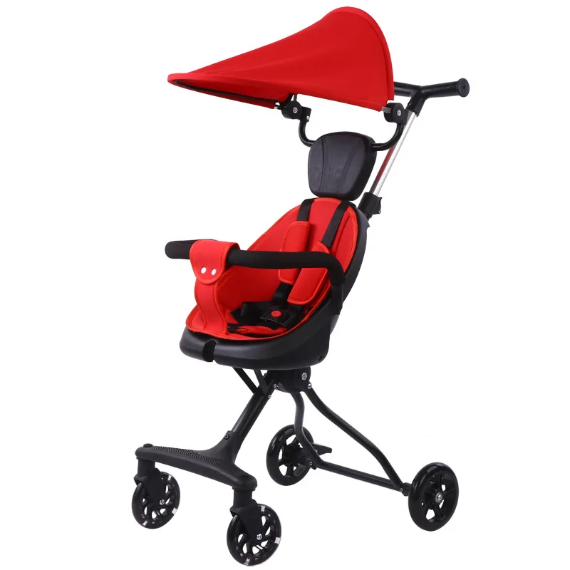 2021 Baby Stroller Triple Safety Basket Child Safety Seat Multifunctional Ultra-light Folding Stroller