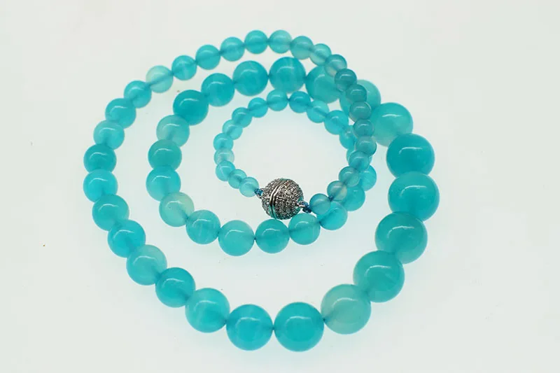 Амазонит круглое зеленое ожерелье 5-13 мм 18 дюймов оптом бусы природа FPPJ женщина 2018