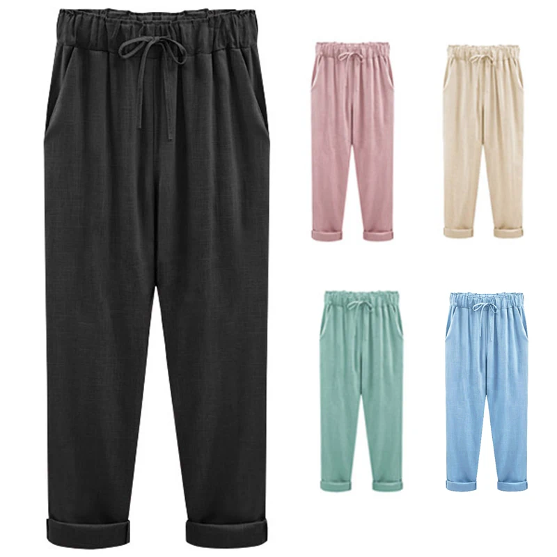 Женская на весенний сезон осень для женщин из хлопка и льна шнуровке до щиколотки