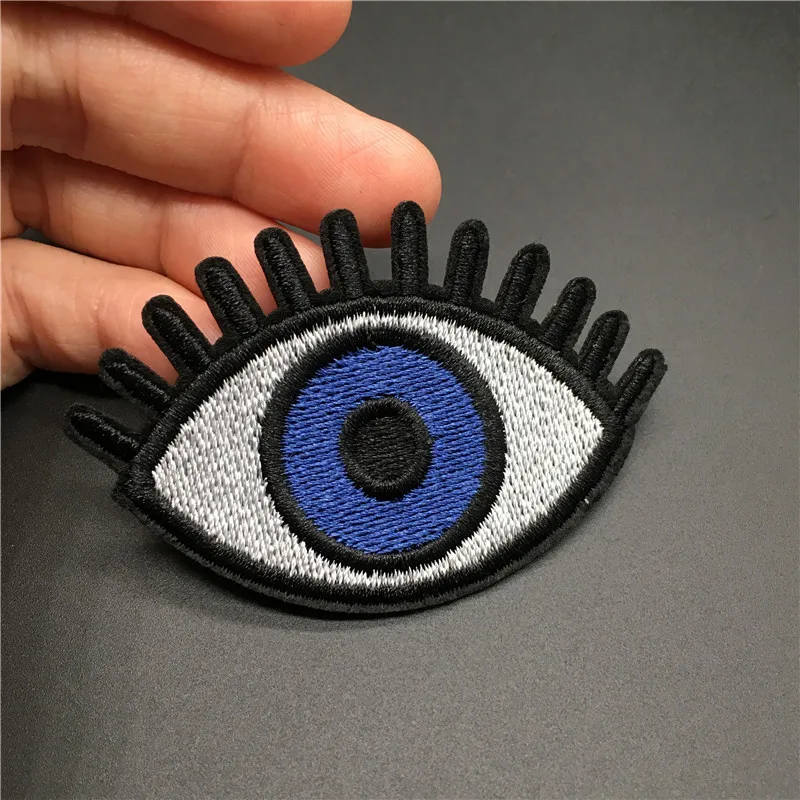 Auge Größe: 6,6x4,6 cm DIY Streifen für Kleidung Stickerei Patch Eisen auf Abzeichen Nähen Kleidung Aufkleber Applique Dekoration – Detail 3