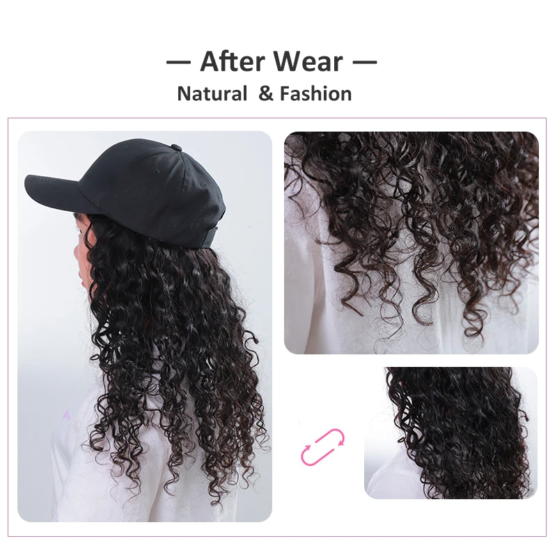 Addbeauty бейсболка парик тело волновая шляпа естественное соединение цвет Remy