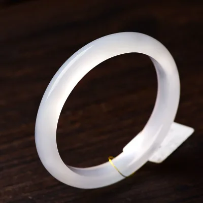 

zheru jewelry natural agate chalcedony 54-64mm white bracelet elegant princess jewelry best gift