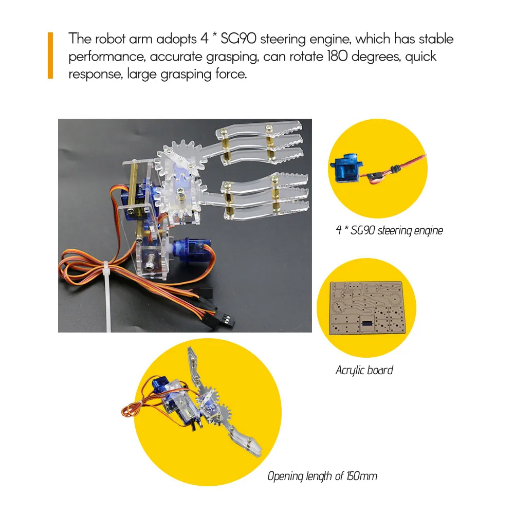 Микро: бит механическая рука робота автомобиля DIY Kit с BT поддержкой графического