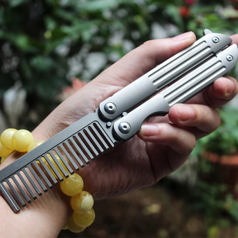 Титановый сплав двуглавый гребень для самообороны защита инструменты