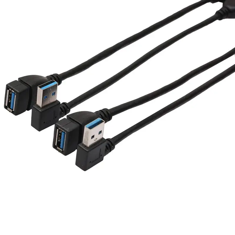 2 шт 6 дюймов SuperSpeed USB 3 0 угол от мужчины до женщины удлинитель упаковки каждый