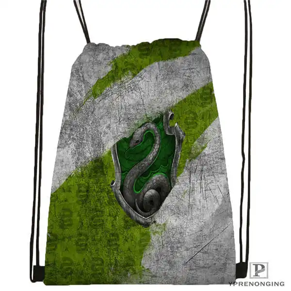 Drawstring Backpack Custom Hufflepuff-Гарри-Поттер-походная сумка на шнурке милый рюкзак для детей(черная спинка) 31x40 см#2018612-01-(12 - Цвет: Drawstring Backpack