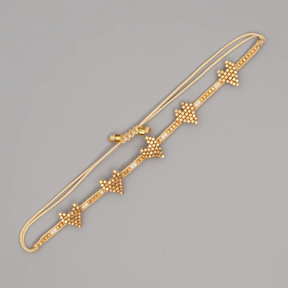 Го2бохо Браслет Миюки для женщин модного золотого цвета бижутерия с бисером и стразами пульсерас украшения регулируемые браслеты подарок друзьям.