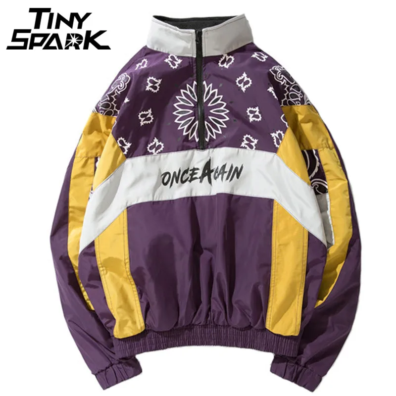 Винтажный пуловер в стиле Харадзюку куртки с цветочным принтом хип хоп 2020