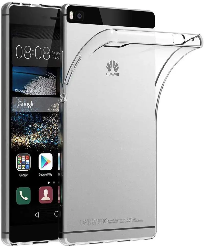 Phone Cases For Huawei P8 case Silicone Soft TPU Slim Black Back Cover For Huawei P8 P 8 gra-l09 gra-ul00 Full Cover Phone Shell - Цвет: Прозрачный