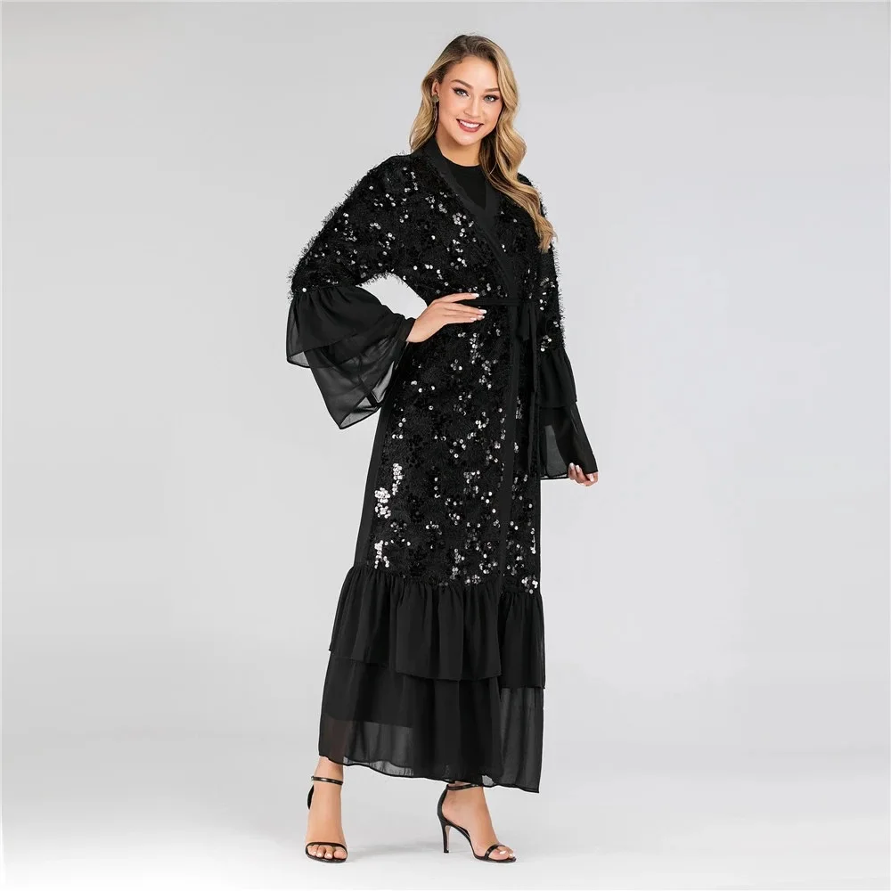 Дубай Кафтан платье Vestidos Musulmanes Формальное Gamis мусульманское Wanita халат Musulman Marokkaanse Jurk Дубай роскошное платье