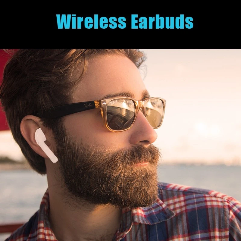 I7 TWS Bluetooth наушники беспроводные наушники bluetooth-гарнитура Беспроводные наушники с зарядным чехлом для телефона xiaomi huawei