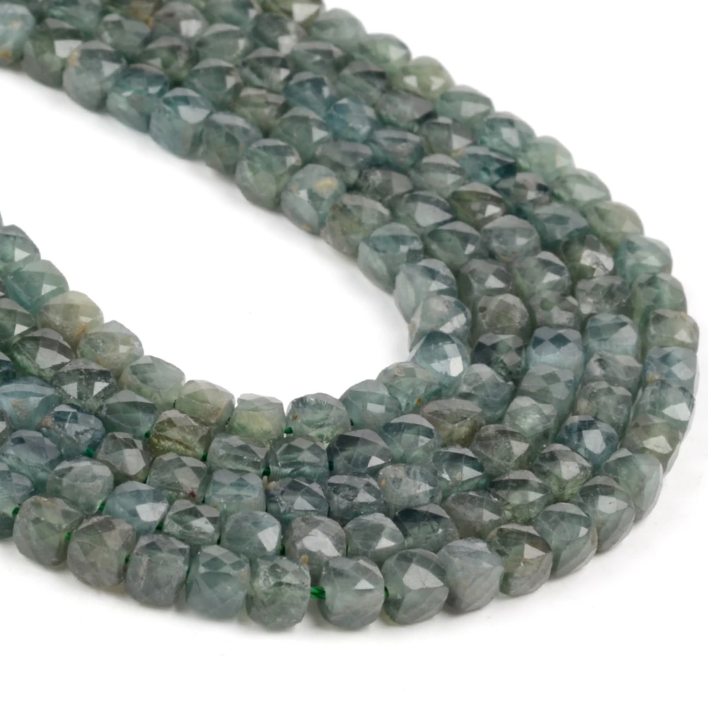 5 мм натуральный камень высокое качество подлинные граненые зеленые авантюрин