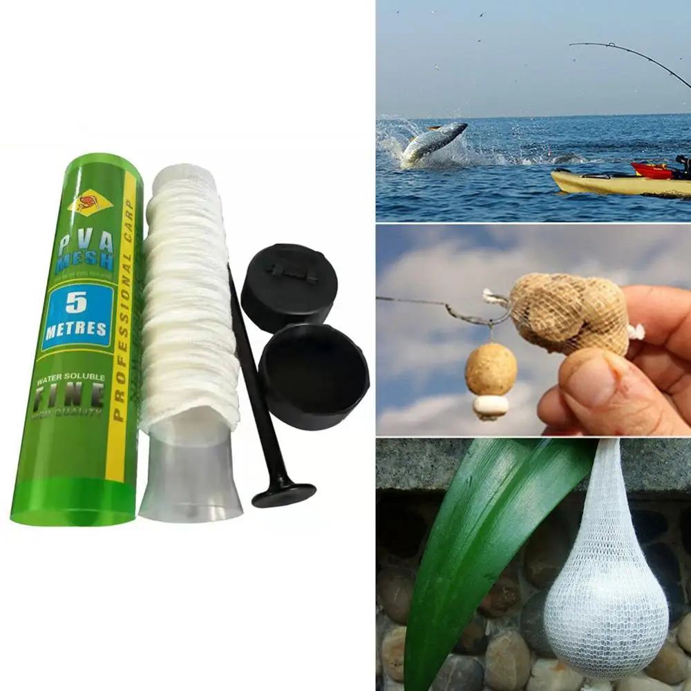 5 м ПВА рыболовная сеть растворимая узкая Водорастворимая сетка белая запасная