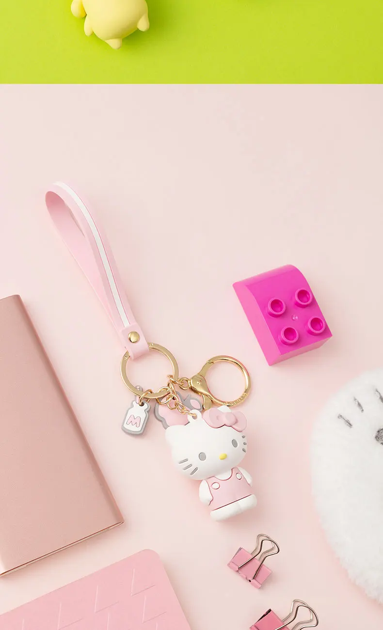 Мультфильм симпатичный брелок hello kitty KT брелок с котом мужчины и женщины украшение подвеска на сумку аксессуары на кольцо для ключей