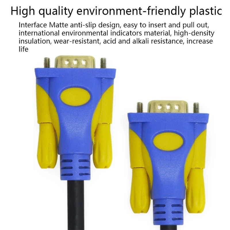 Тонкий VGA-кабель 3 + 9 штекер-штекер 15 контактов поддержка 1080P SVGA - купить по