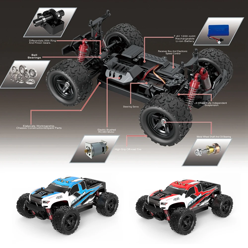 Радиоуправляемая машина 1:18 2 4 ГГц 4WD высокоскоростная быстрая 36 км/ч