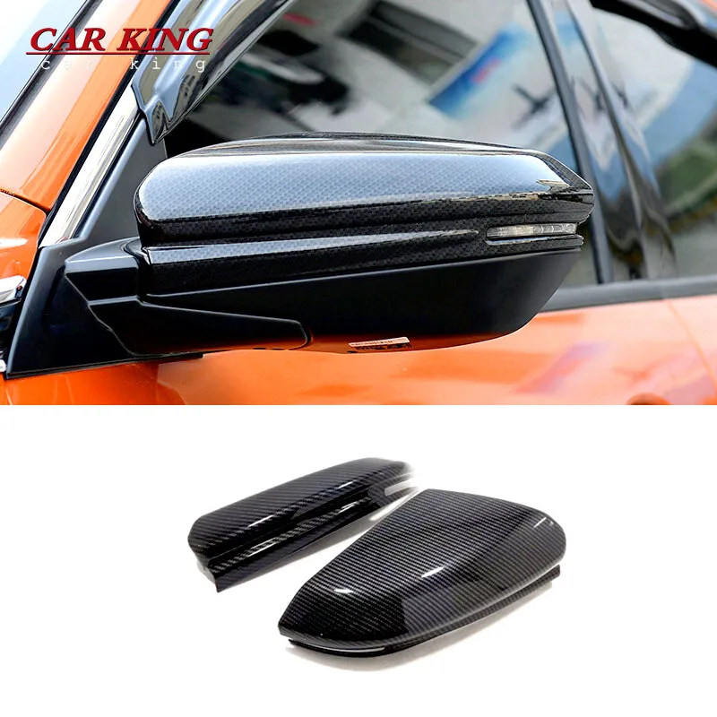 

For Honda Civic 10th Gen 2016 17 2018 ABS Chrome/Carbon fibre Car rearview mirror cover Cover Trim Car Styling Accessories 2pcs