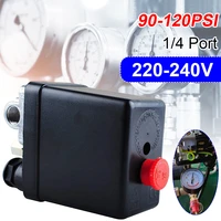dropshipping 220 240v heavy duty air compressor pressure switch control valve 90 120psi 14 port pneumatic parts for home