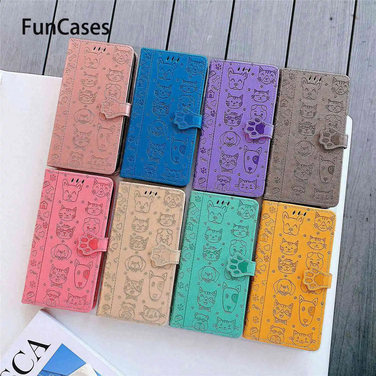 Чехол Кошелек из искусственной кожи с изображением кота для телефона Samsung S10 Lite