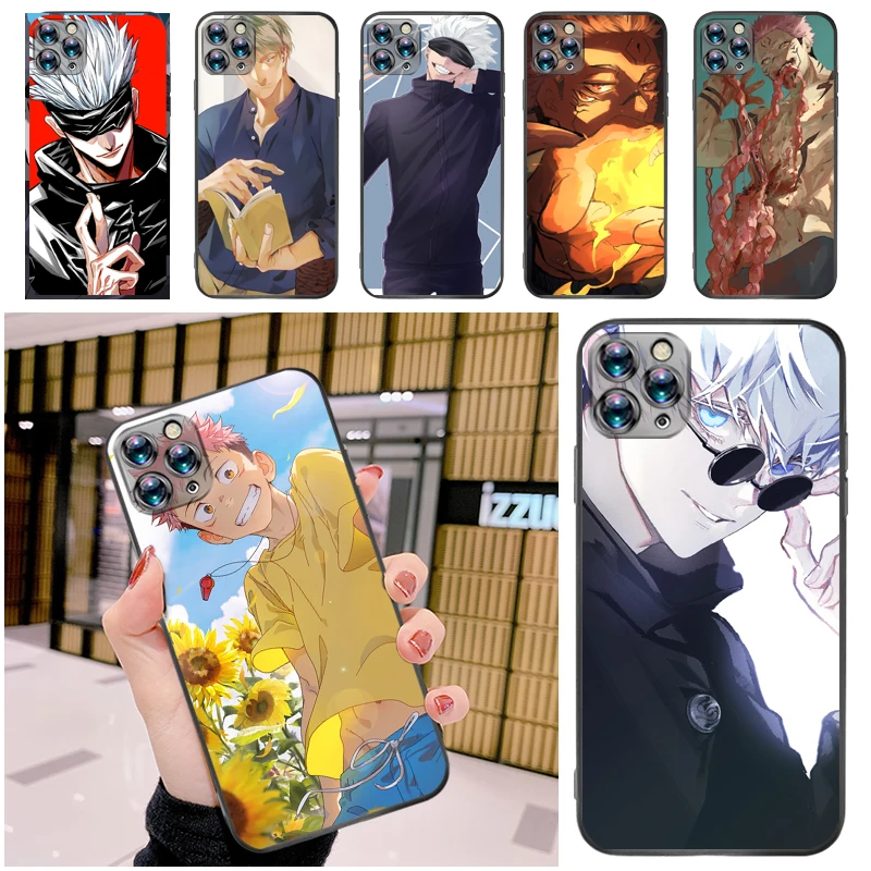 

Jujutsu Kaisen Fushiguro Megumi Satoru Gojo Sukuna Yuji Itadori Phone Case For iPhone 12 Pro MAX Mini SE 2020 Coque Soft TPU