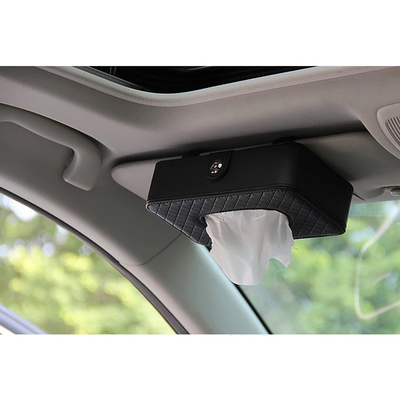 Кожаная автомобильная коробка для салфеток автомобильный солнцезащитный
