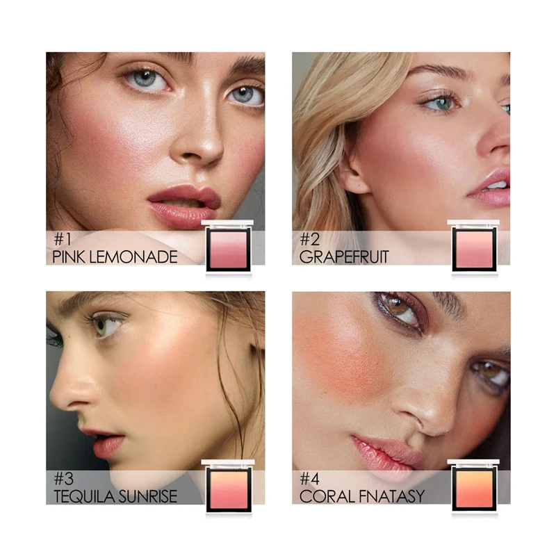 FOCALLURE Минеральные Румяна для лица палитра румяна пудра натуральный розовый щек