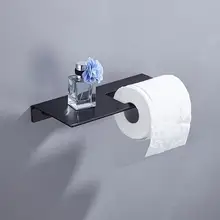 Tissue Rack Space Aluminum Paper Holder Multifunction Punching-Free Towel Shelf Bathroom/Kitchen Wall Organizing Household