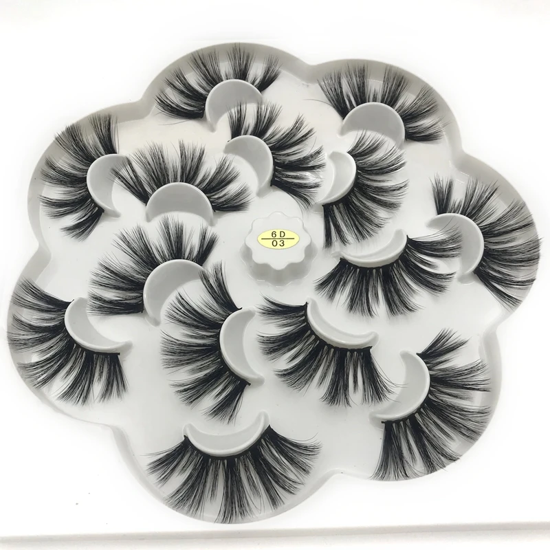 

Mikiwi 25mm lashes 7 styles in one tray 3d Faux mink eyelashes Big dramatic volumn 7 pairs per pack strip false eyelash