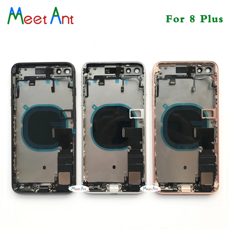 AAA Качество для iphone 8 8G/8 Plus/X задняя средняя рамка Шасси Полный Корпус в сборе крышка батареи задняя дверь с гибким кабелем