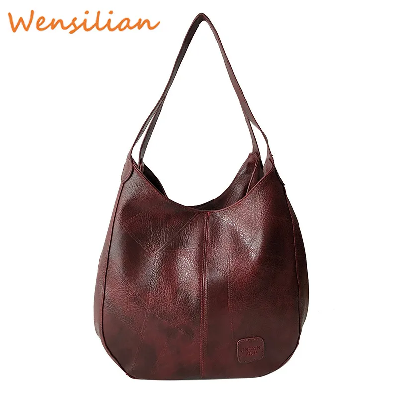 

Women Handbags Leather Bucket Bag Ladies Fashion Big Women Shoulder Vintage Top-Handle Bags Female Bag 2019 Bolsa Feminina