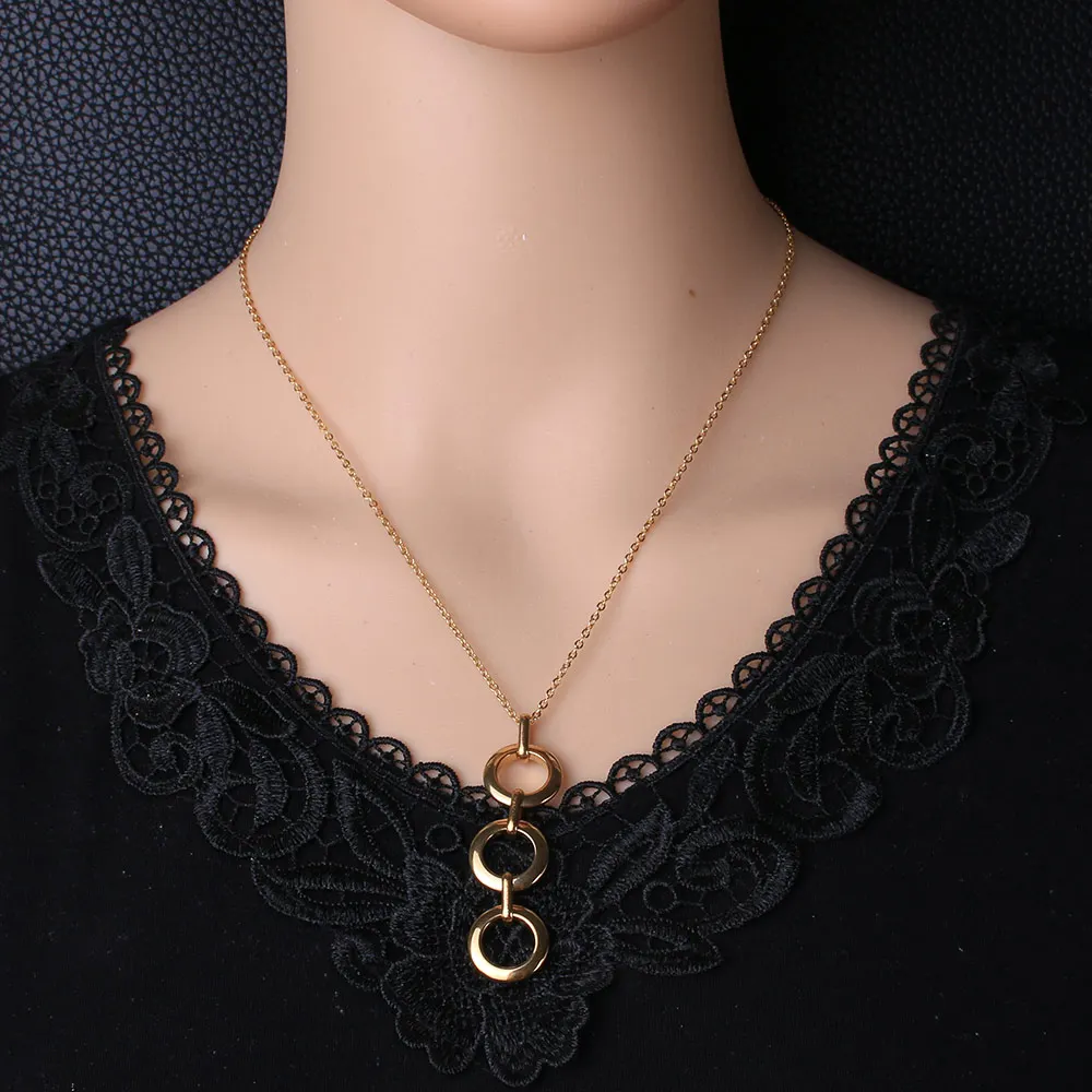 Женский комплект из колье и серёг нержавеющей стали | Украшения аксессуары