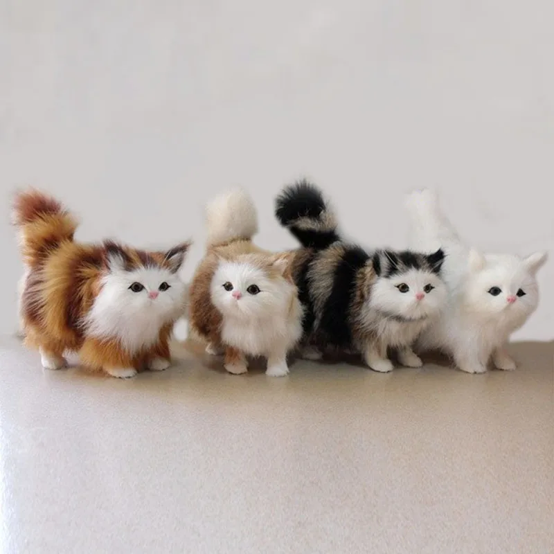 

Creative Mini Simulation Plush Soft Cat Toys Decoration Cute Cat Doll For Children Gifts Home Decorations Supplies